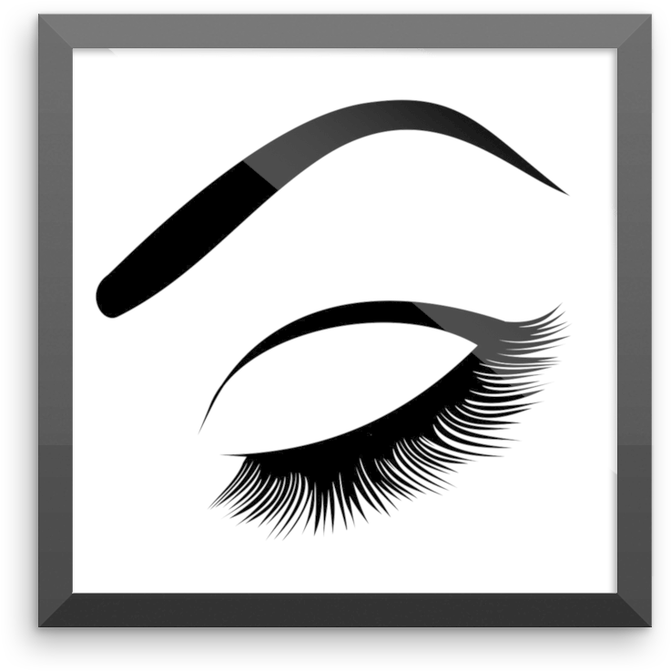 A Black And White Picture Of A Pair Of Eyelashes