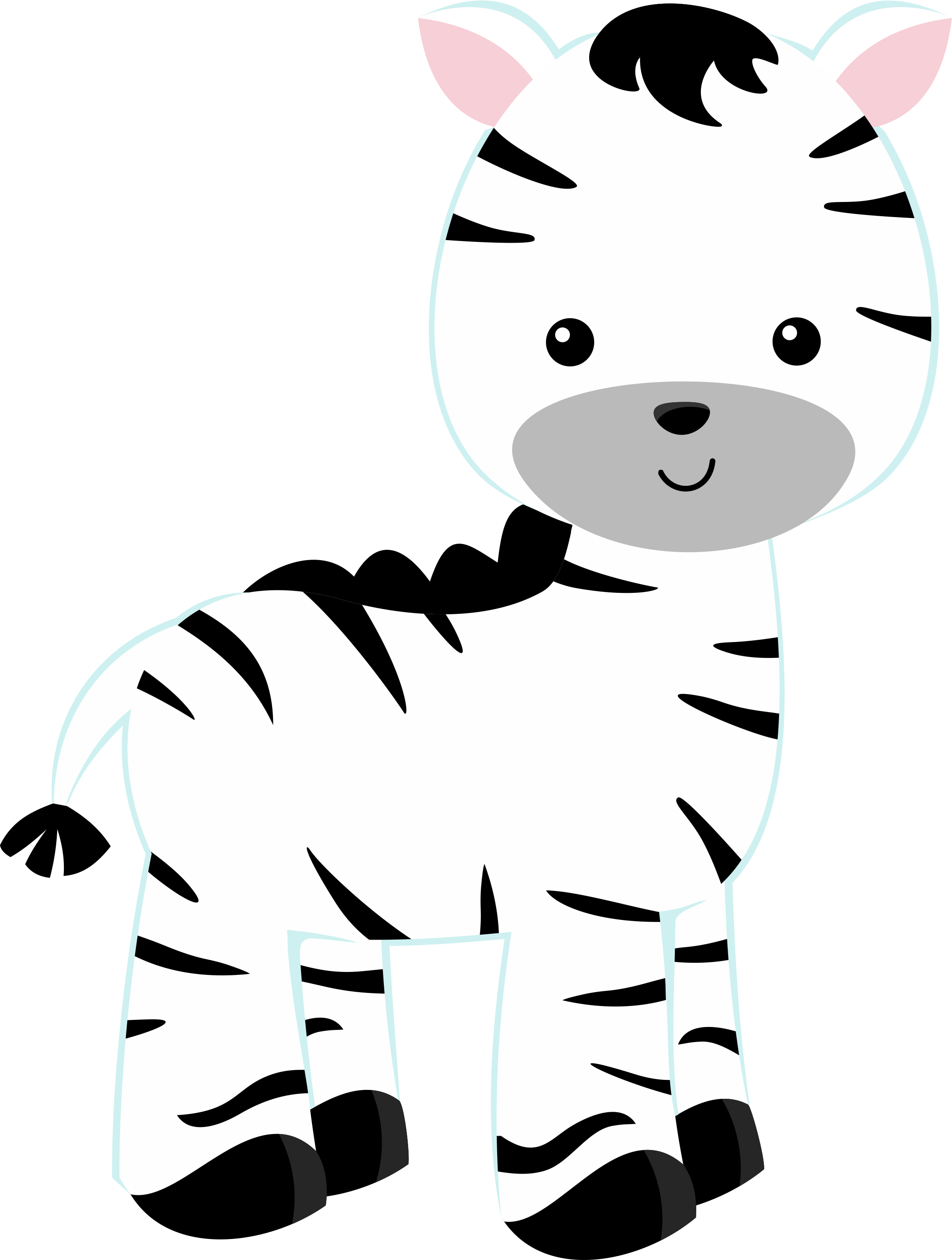 A Cartoon Of A Zebra