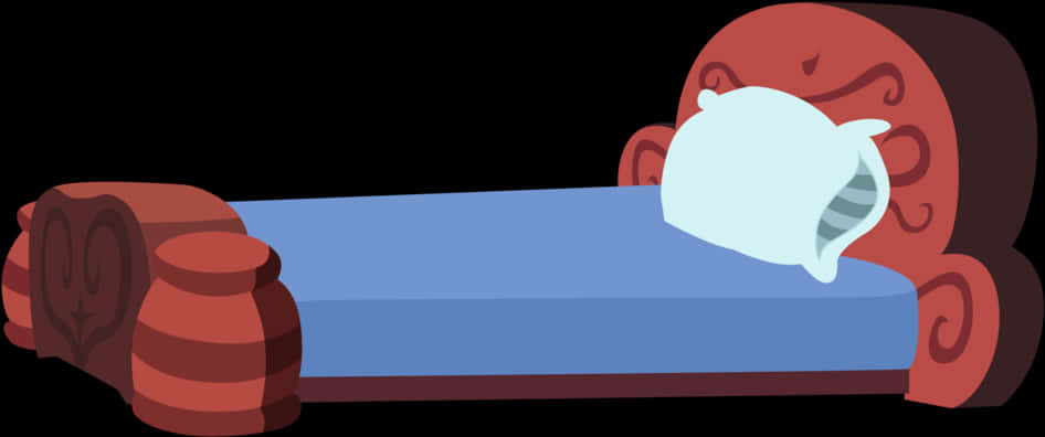 A Cartoon Of A Bed
