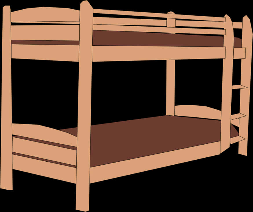 A Bunk Bed With A Black Background
