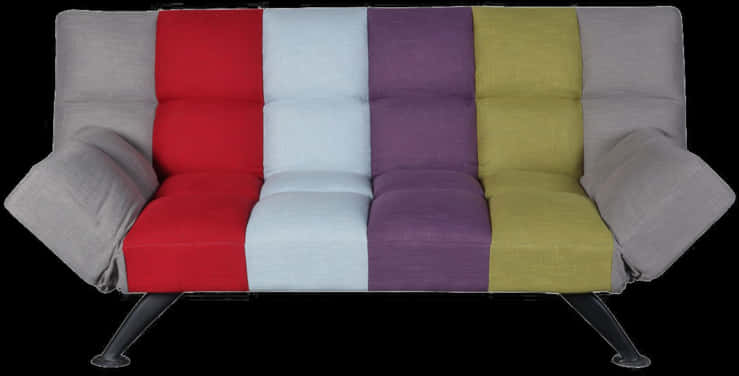 A Multicolored Couch With Different Colors