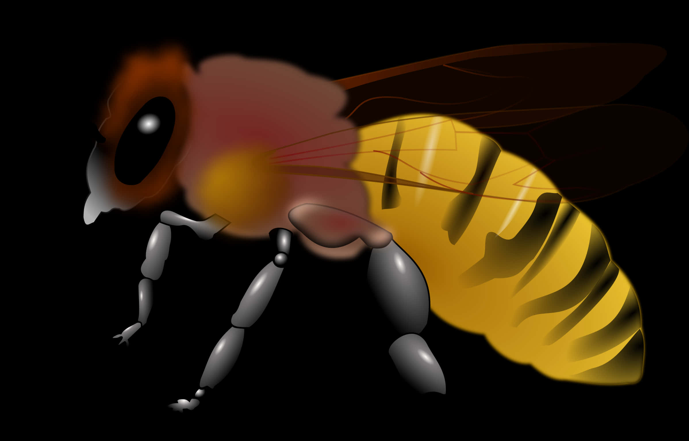 Bee Colored Drawing