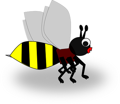 A Cartoon Of A Bee
