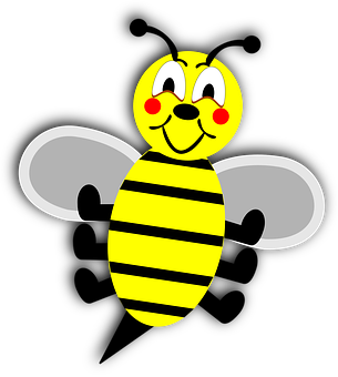 A Cartoon Bee With Wings