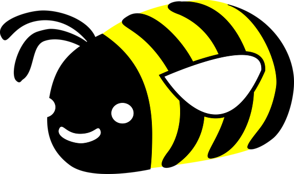 A Black And Yellow Bee