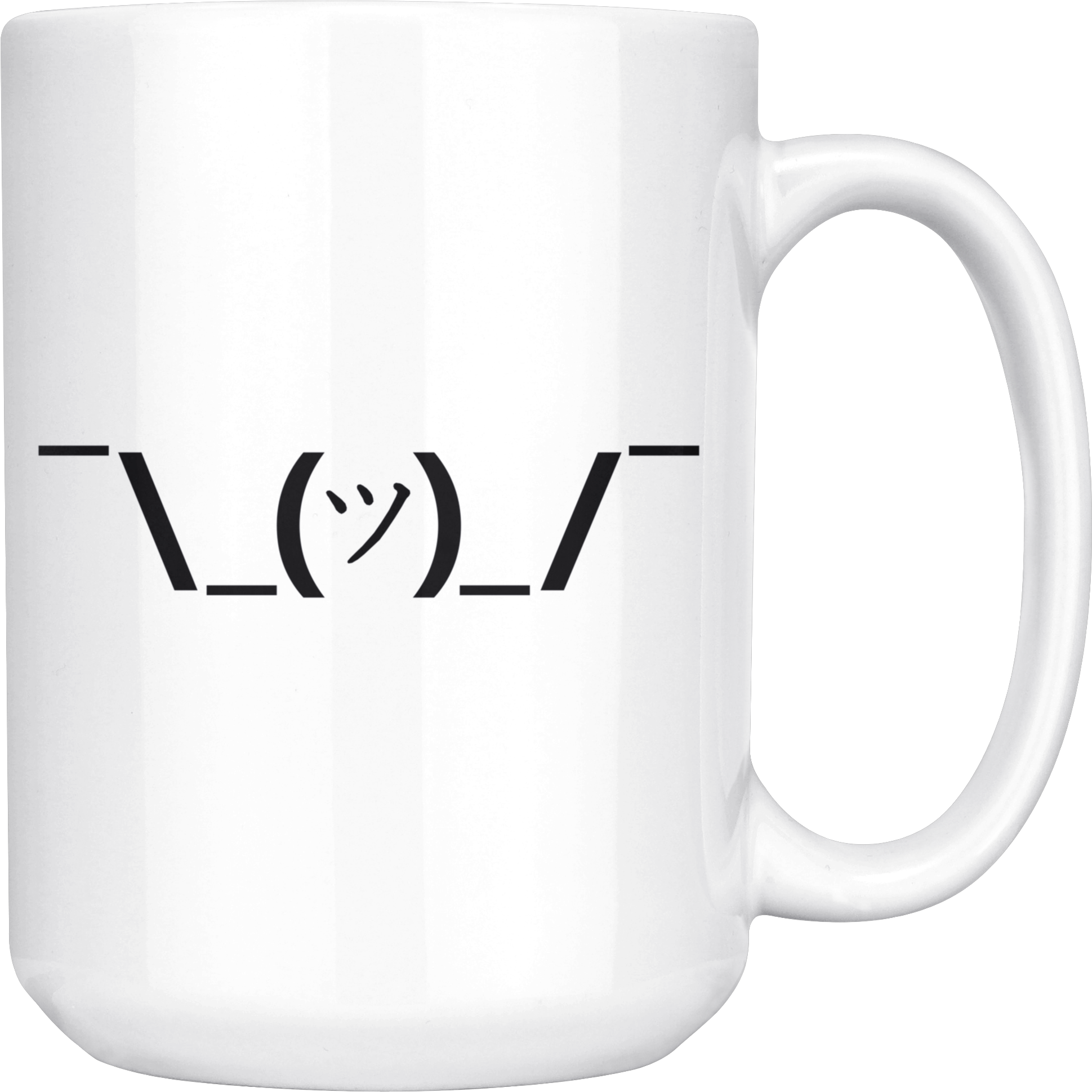 A White Mug With Black Text