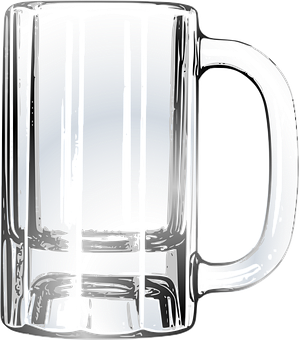 A Close-up Of A Glass Mug