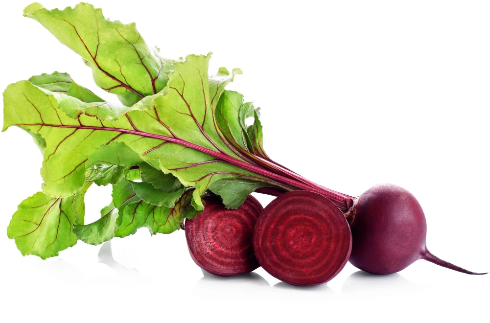 A Group Of Beets With Leaves