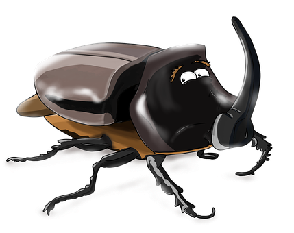 A Cartoon Of A Beetle