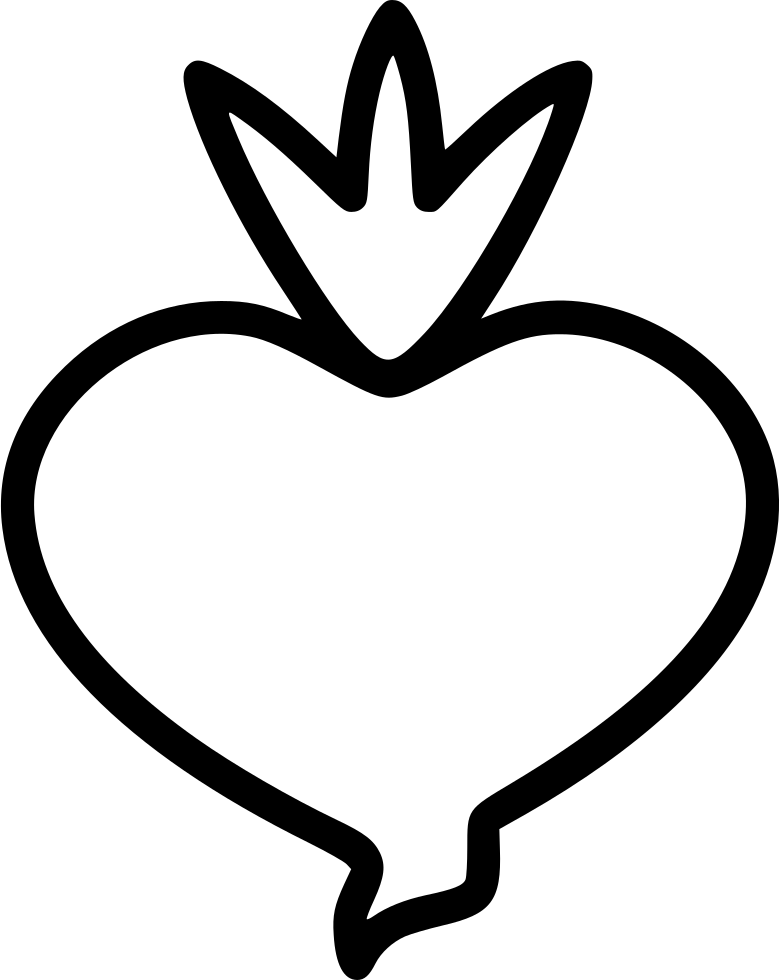 A Black Outline Of A Heart