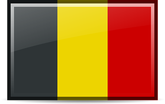 A Flag Of Belgium With Red Yellow And Black Stripes