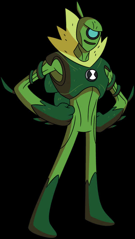 Cartoon Character Of A Green Alien