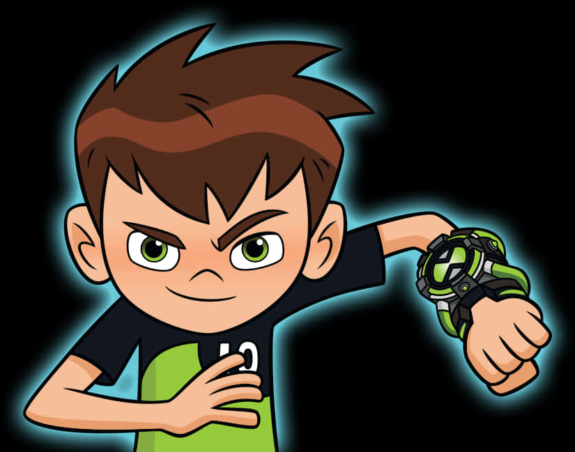 A Cartoon Of A Boy With His Arm Extended