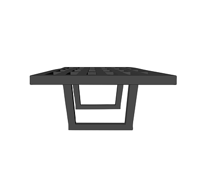 A Black Table With A White Background