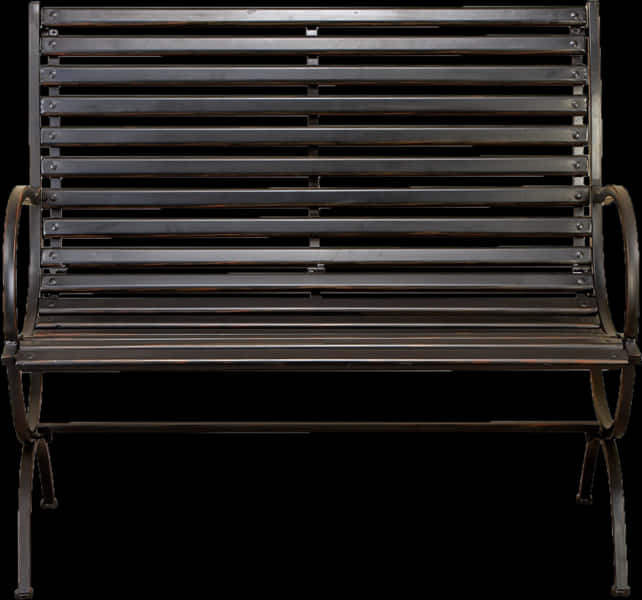 A Bench With A Black Background