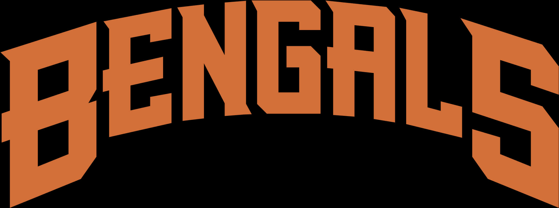 Bengals Logo In Sporty Orange Lettering
