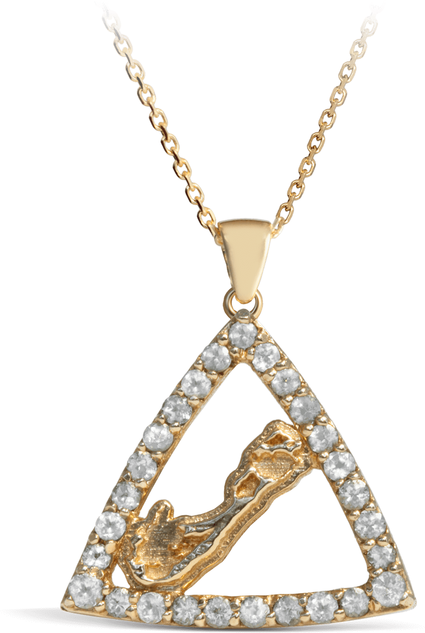 A Gold Necklace With Diamonds And A Lizard