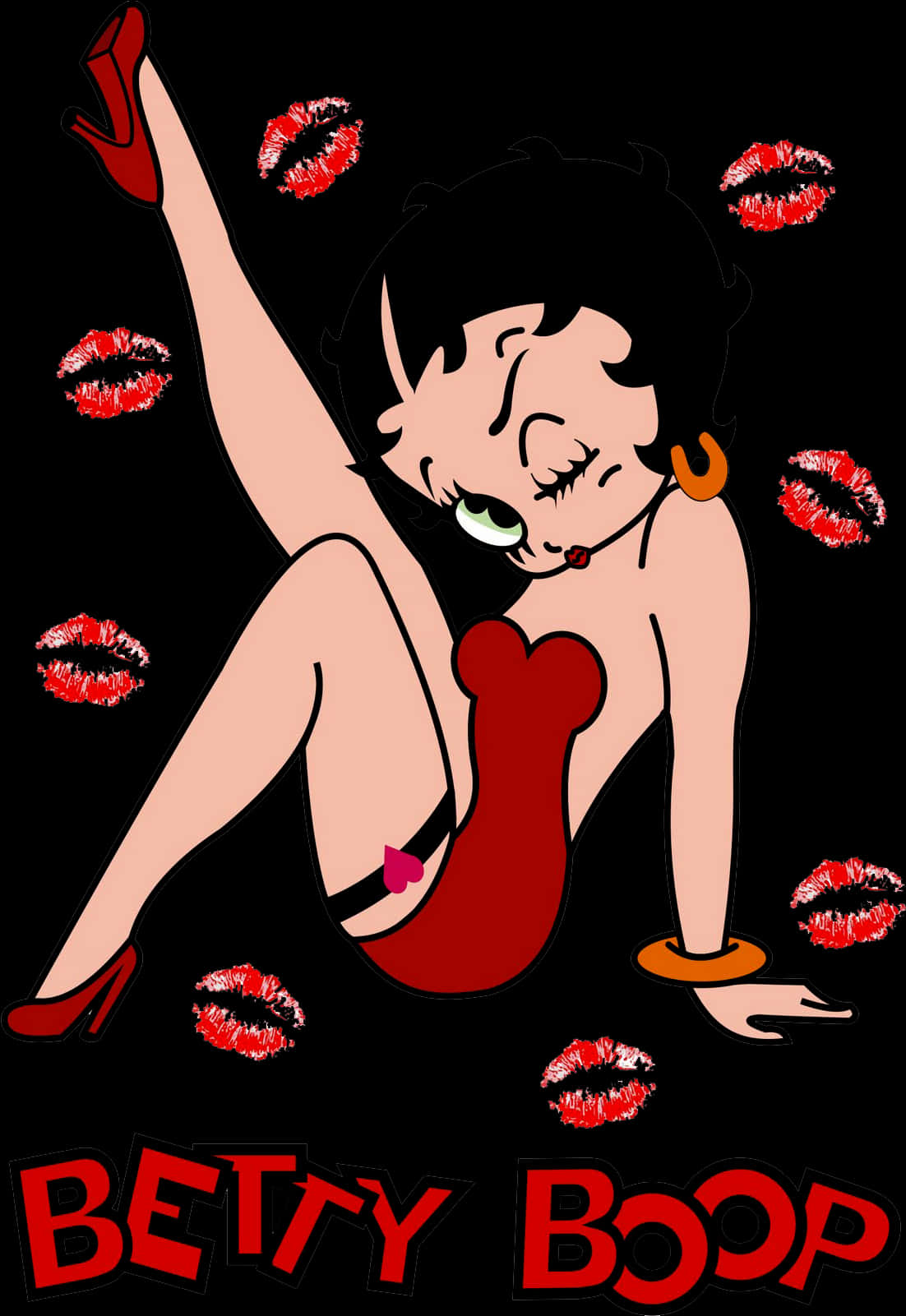 Cartoon Of A Woman In Red Lingerie