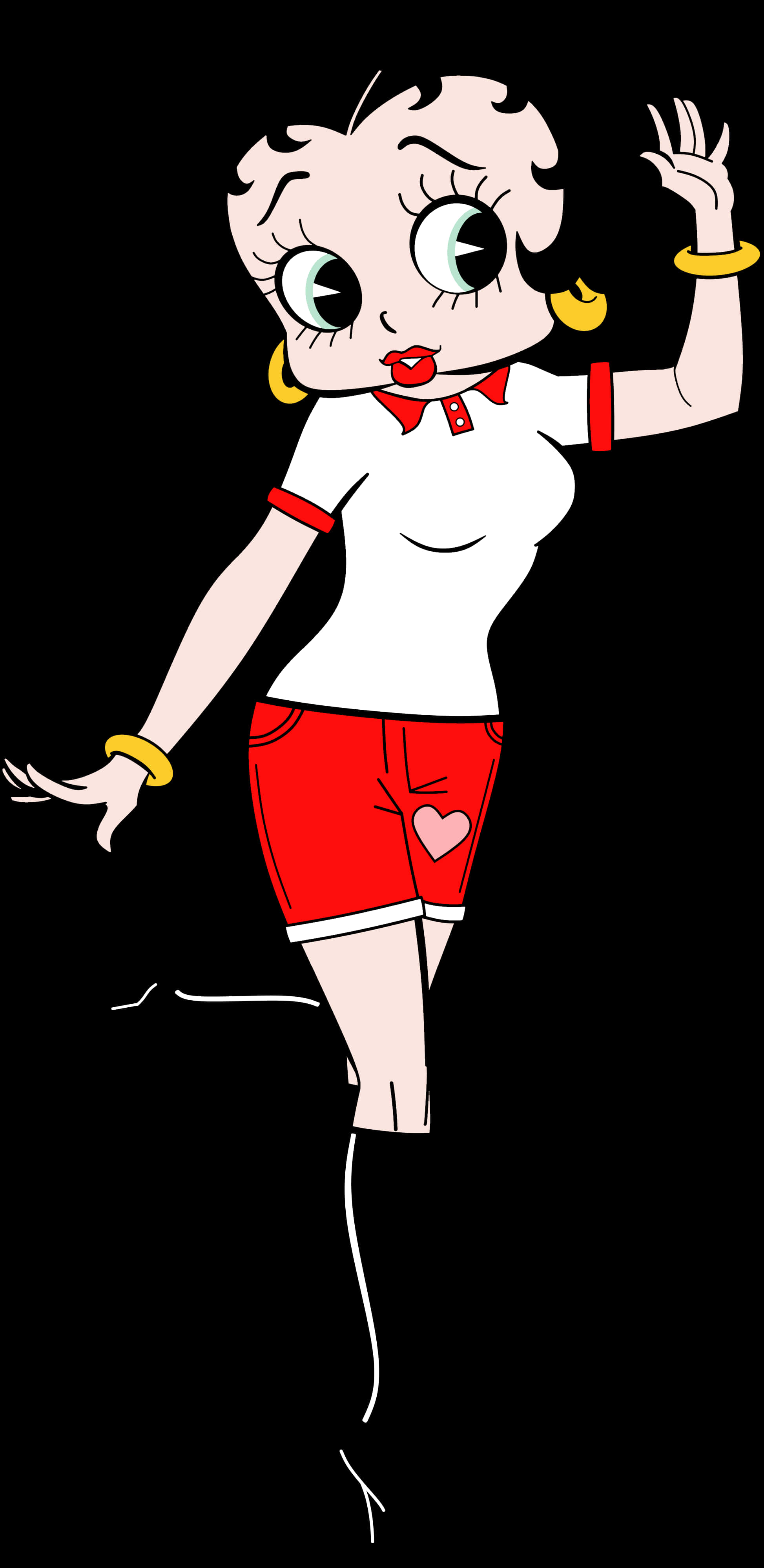 Betty Boop In White And Red