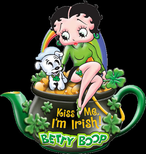 Cartoon Character Sitting On A Pot Of Gold