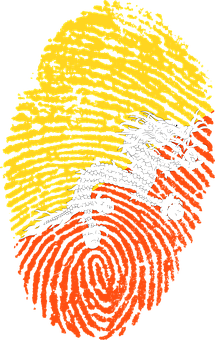 A Fingerprint With A Black Background