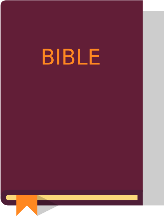 A Purple Book With Orange Text