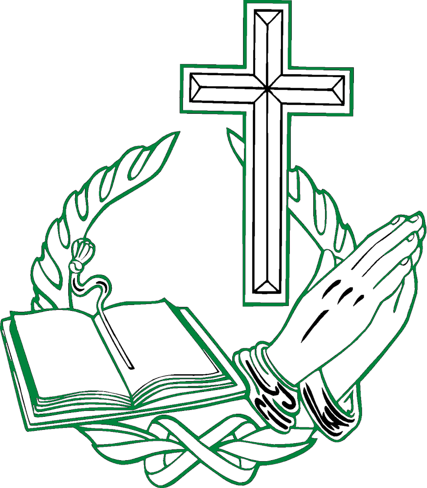 A Cross And A Book With Hands