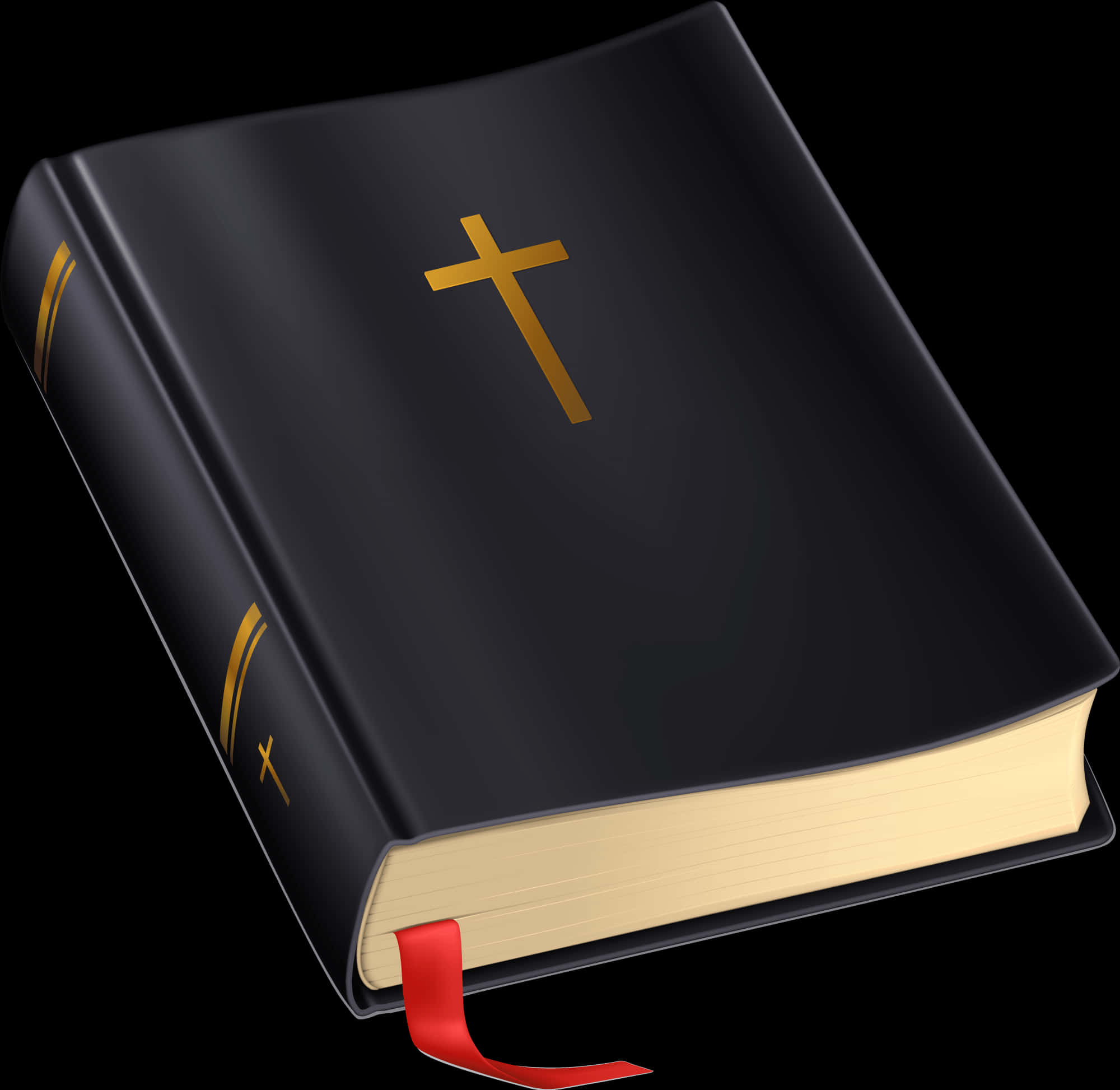 Black Bible With Red Ribbon