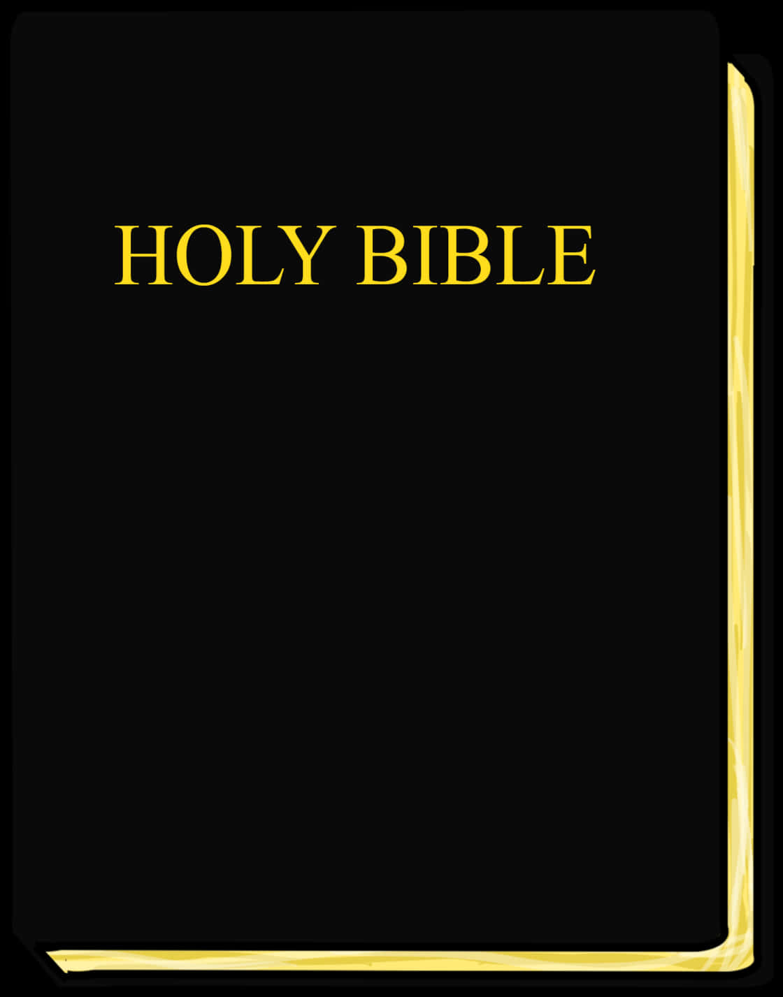 Black Bible With Gold Pages