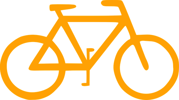 A Yellow Bicycle On A Black Background