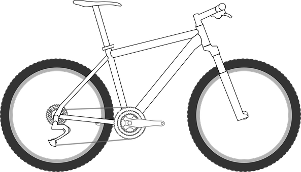 A White Silhouette Of A Bicycle