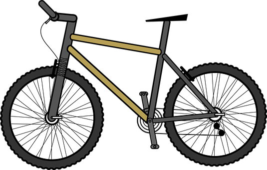 A Black And Yellow Bicycle