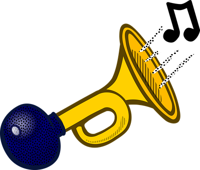 A Cartoon Of A Horn