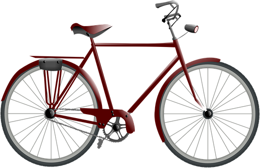 A Red Bicycle With A Black Background