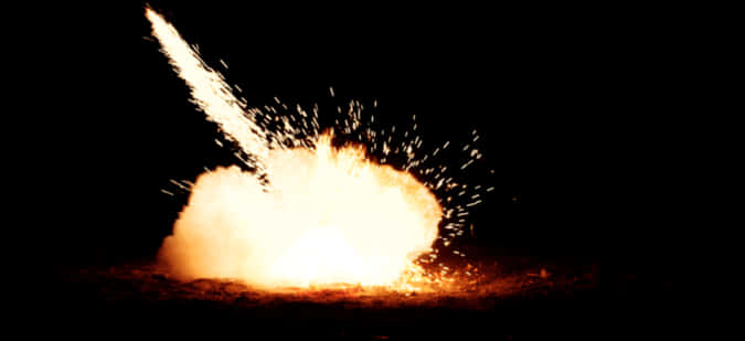 A Fireball With Sparks And Sparks