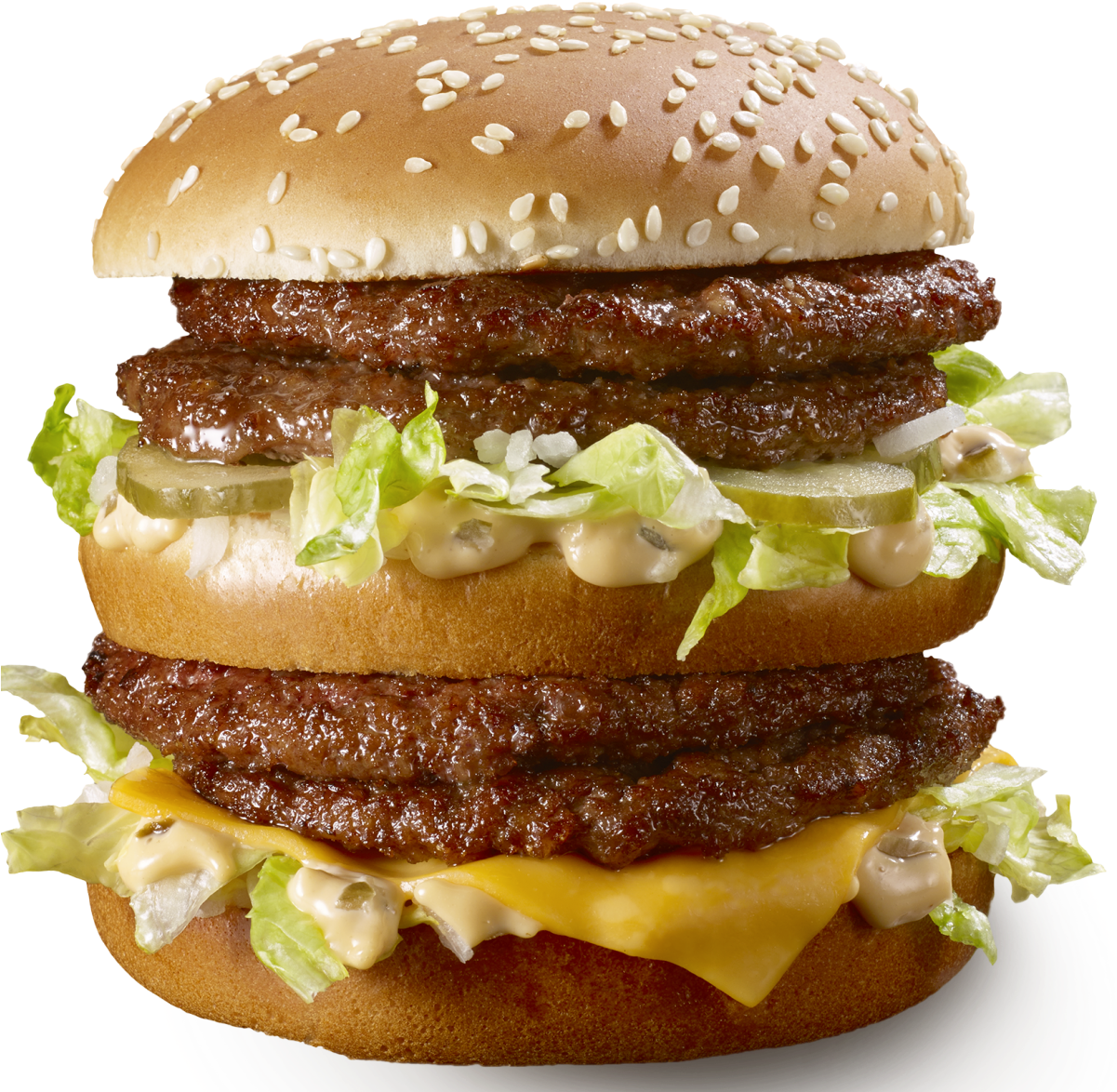 A Double Cheeseburger With Multiple Patties