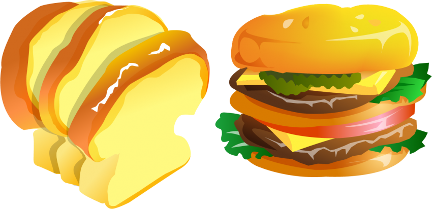 A Cheeseburger And Cheese Sandwich