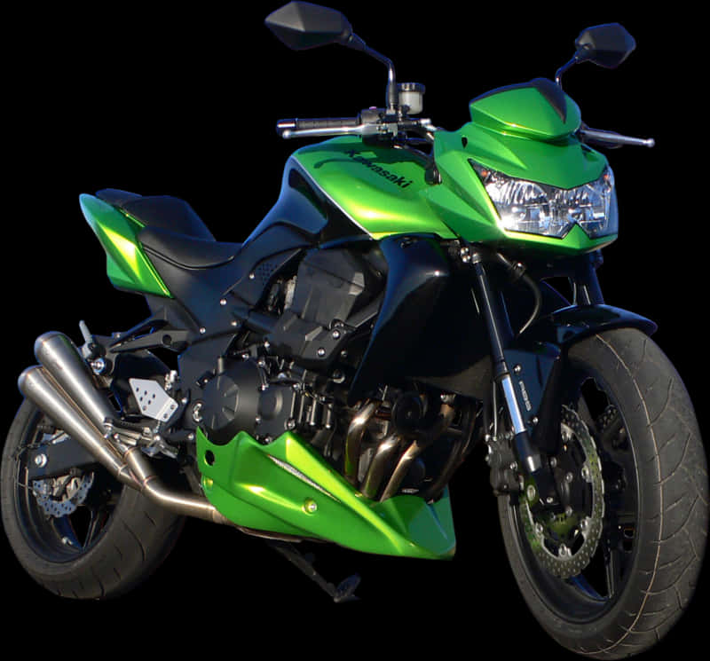 A Green And Black Motorcycle