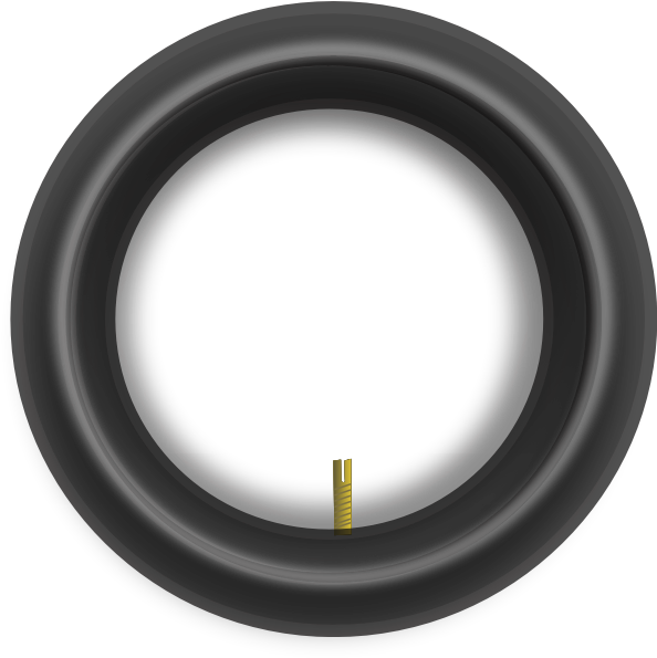 A Black Circle With A Yellow Object In It