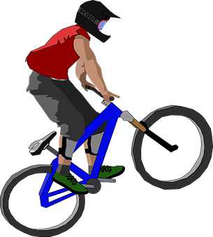 A Person Riding A Bicycle