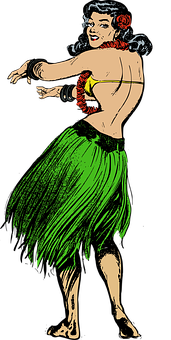 A Woman In A Green Skirt