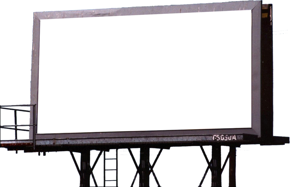 A Large Billboard With A White Screen