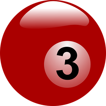 A Red Ball With A Number On It