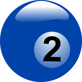A Blue Ball With A Number On It