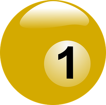A Yellow Ball With A Number On It