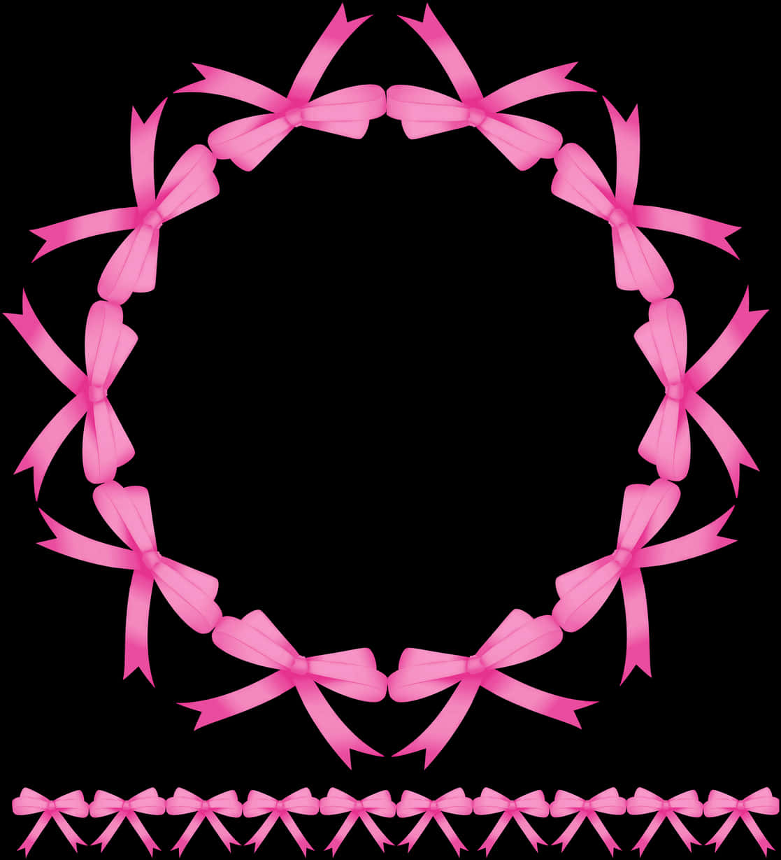 A Pink Ribbon In A Circle