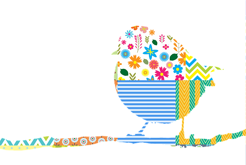 A Bird With Colorful Patterns