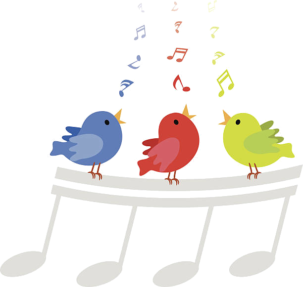 Birds Singing Birds On A Music Note