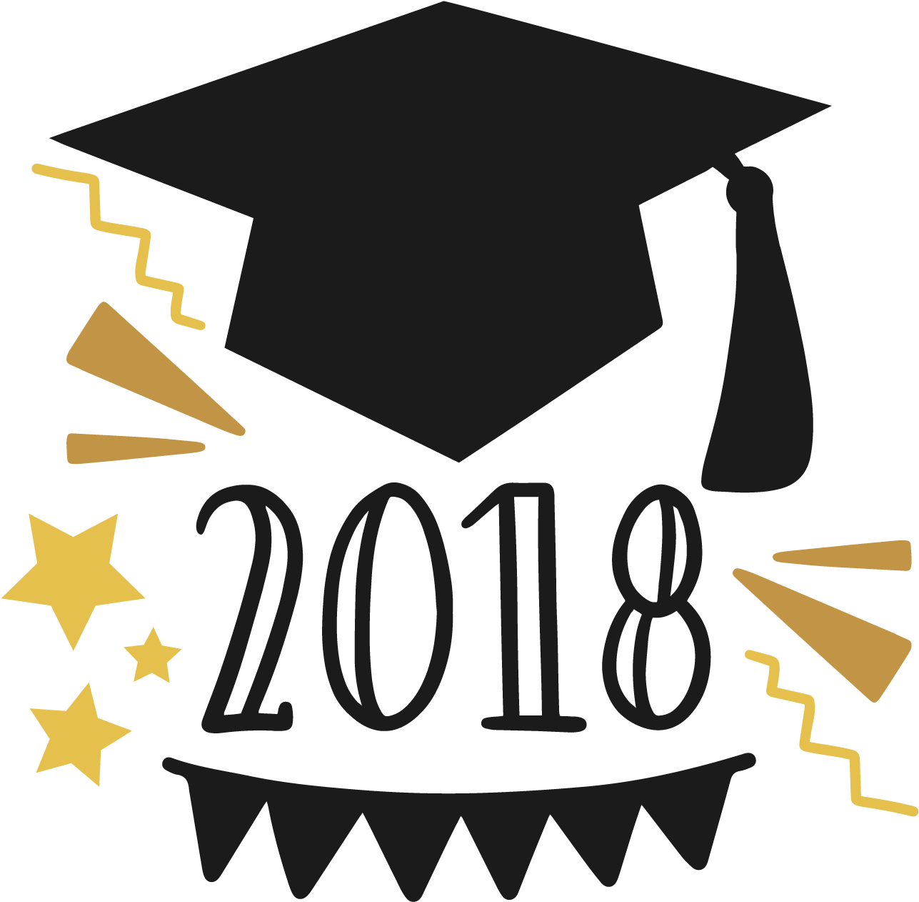 A Black And Gold Graduation Cap