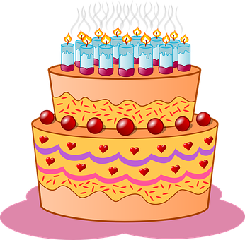 A Cake With Candles On Top